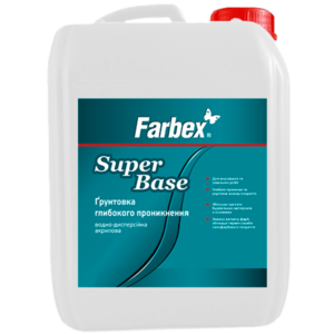 Грунтовка водно-дисперсионная акрил глубокого проникновения антисептическое “SuperBase” Farbex