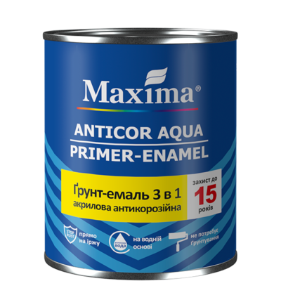 Ґрунт-емаль 3 в 1 "Anticor Aqua" Maxima